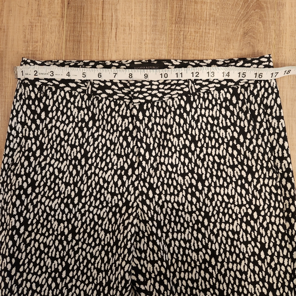NWT Banana Republic Women's 10 Black & White Slim Dot Print Dress Pants Classic - Picture 9 of 11
